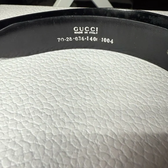 Gucci Black Leather Belt with silver  Buckle - Picture 4 of 4